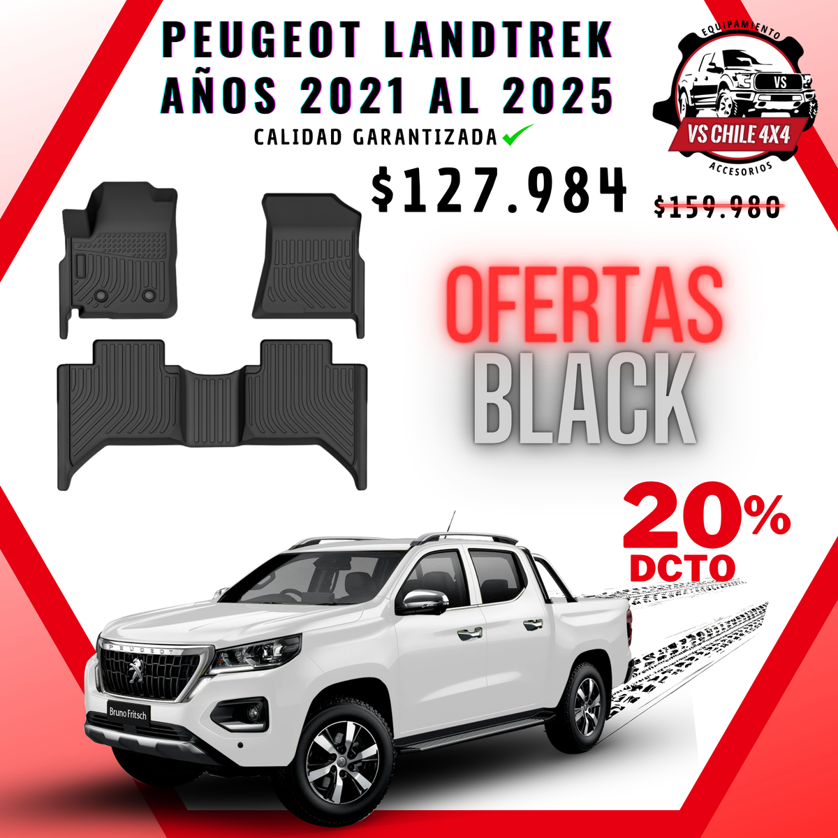 Pisos Calce Perfecto Peugeot Landtrek años 2021 al 2025