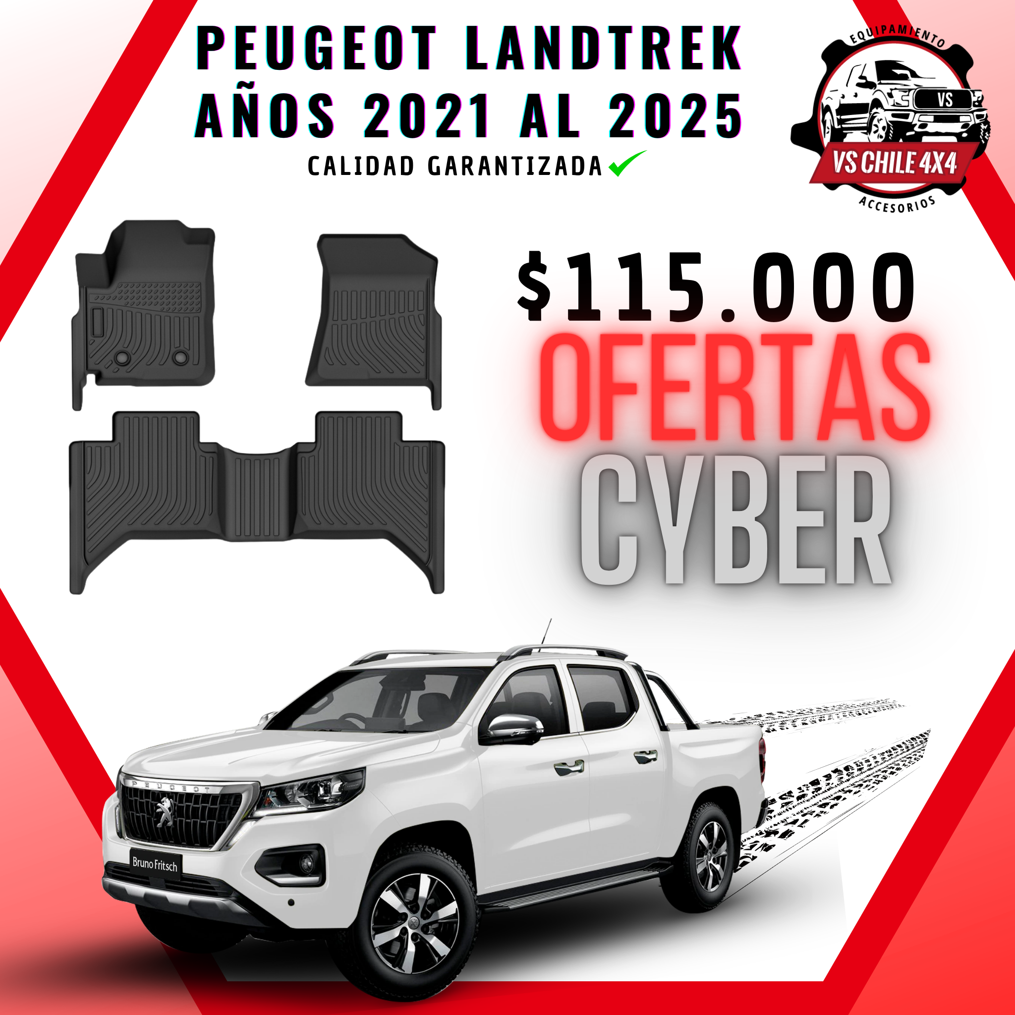 Pisos Calce Perfecto Peugeot Landtrek años 2021 al 2025