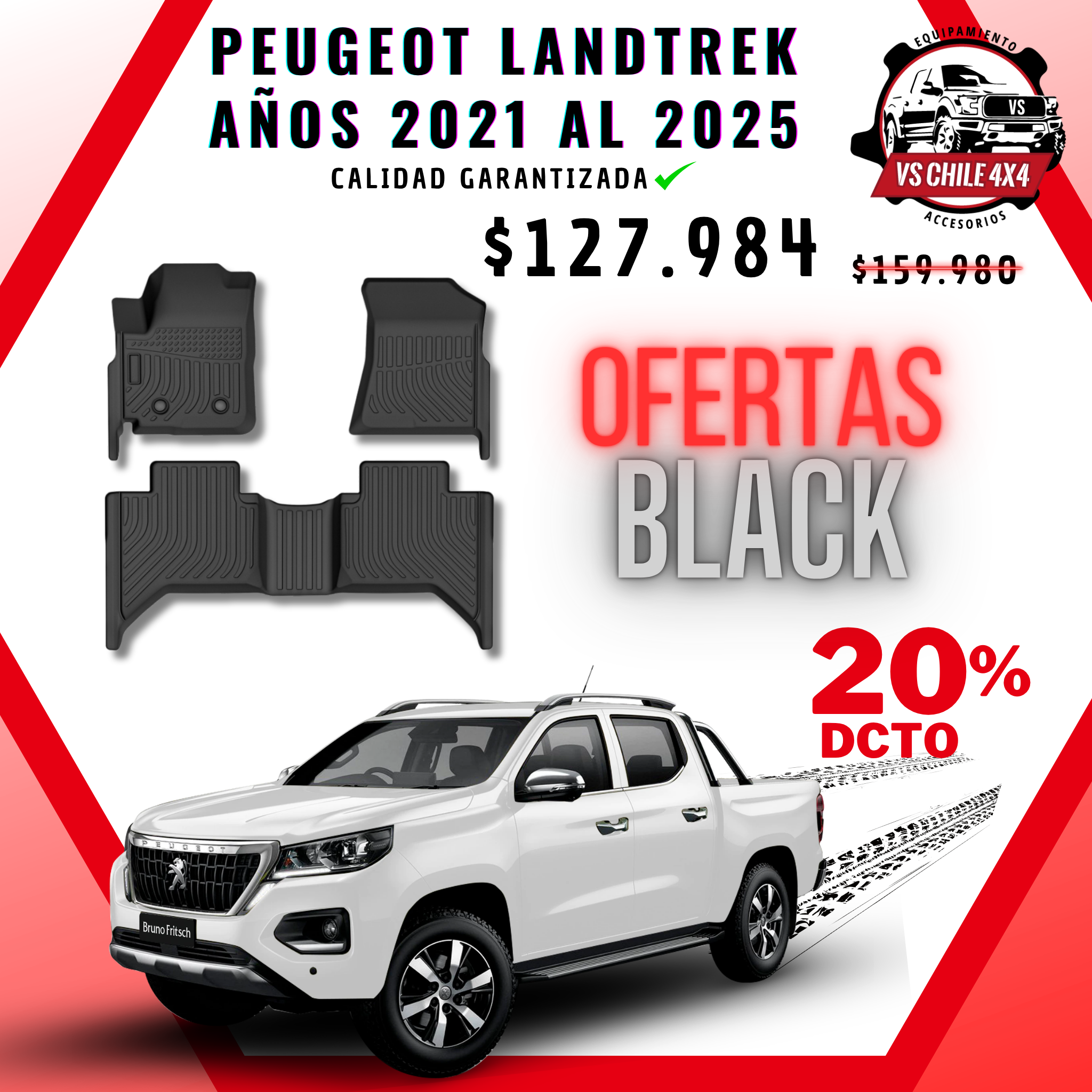 Pisos Calce Perfecto Peugeot Landtrek años 2021 al 2025