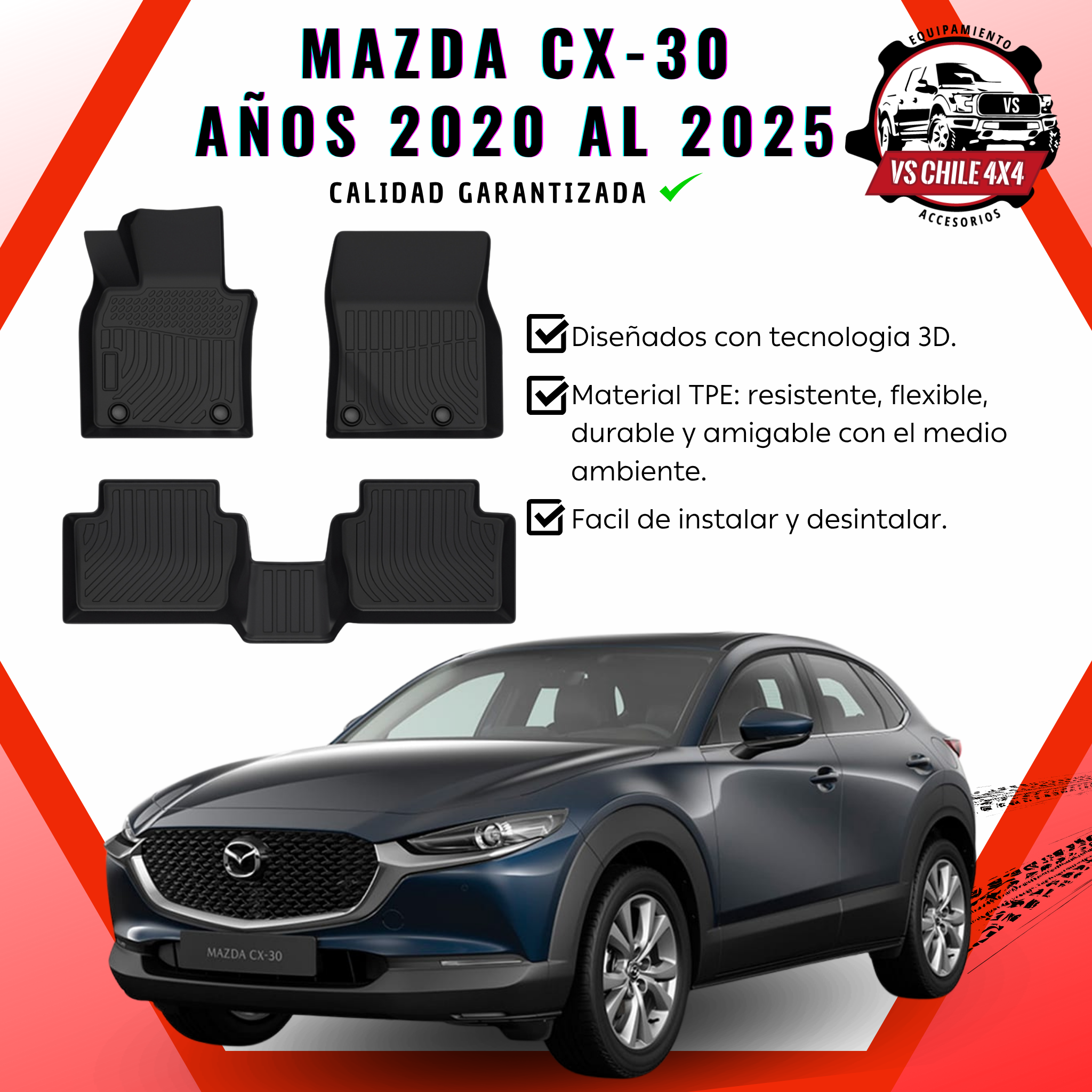 Pisos Calce Perfecto Mazda CX-30 / CX30 (2020 - 2025)