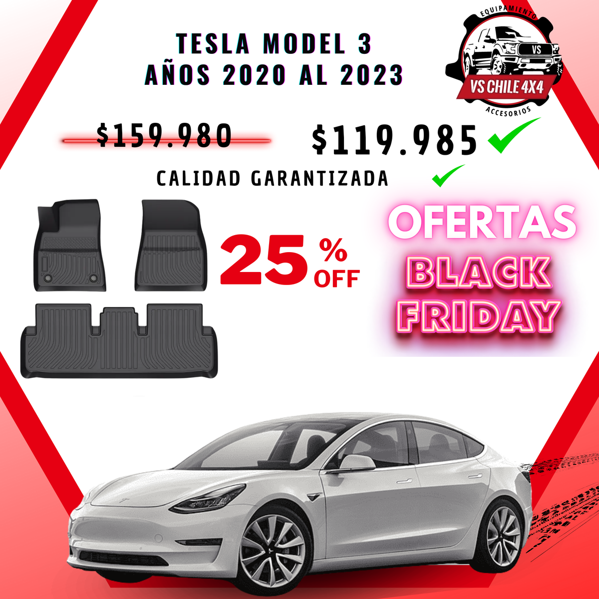 Pisos Calce Perfecto Tesla Model 3 (2020 - 2023)