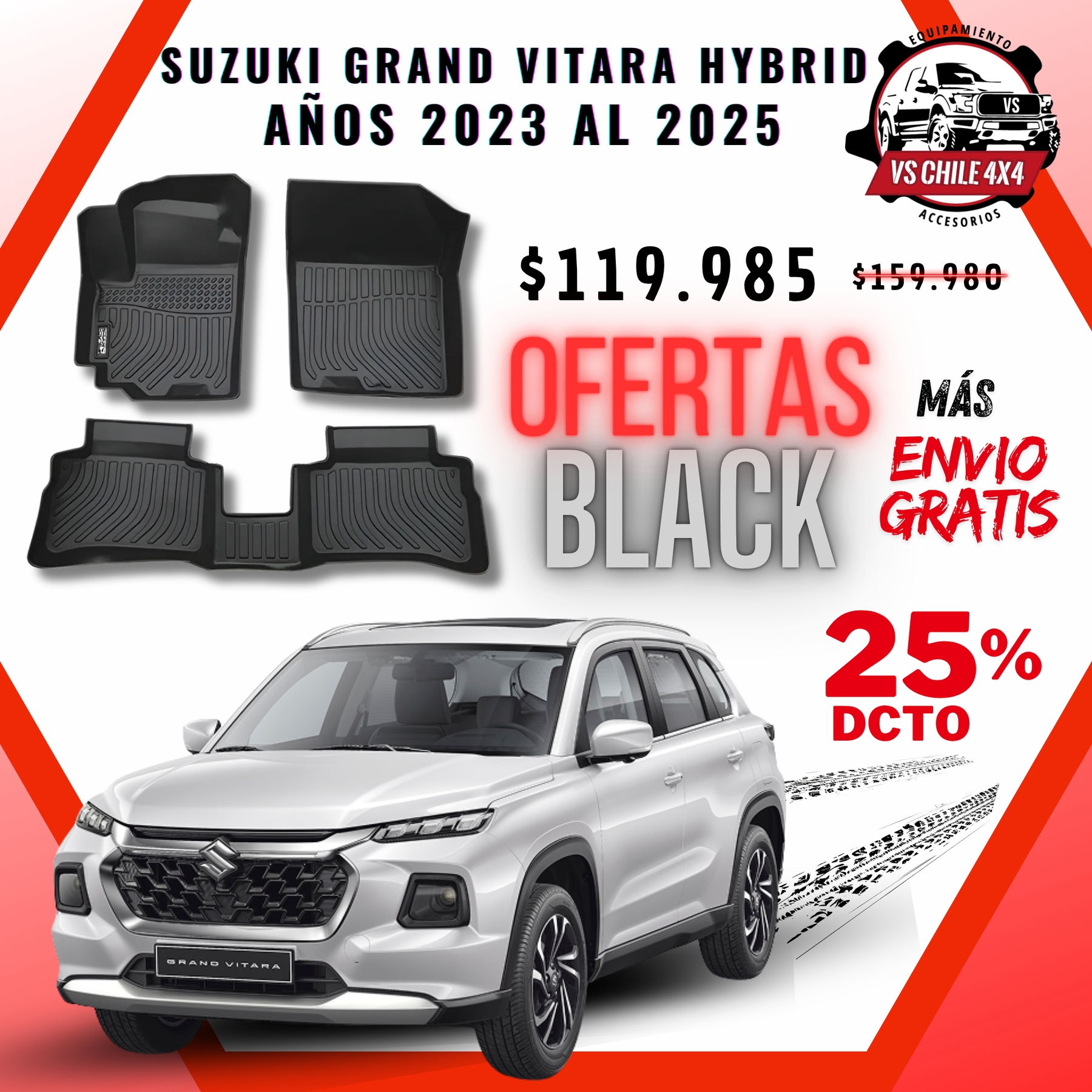 Pisos Calce Perfecto Suzuki Grand Vitara Hibrido (2023 - 2025)