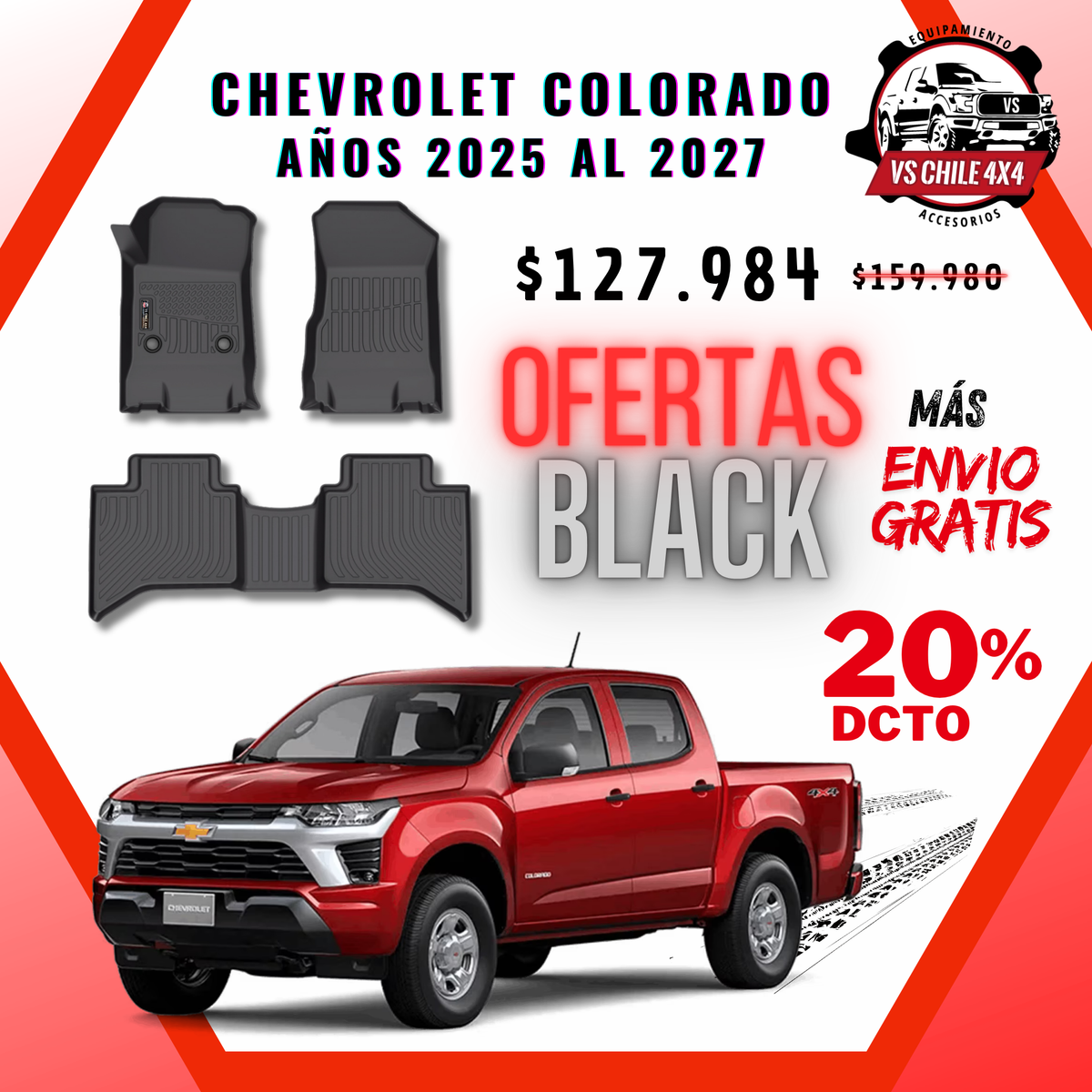 Pisos Calce Perfecto CHEVROLET COLORADO (2025 al 2027)