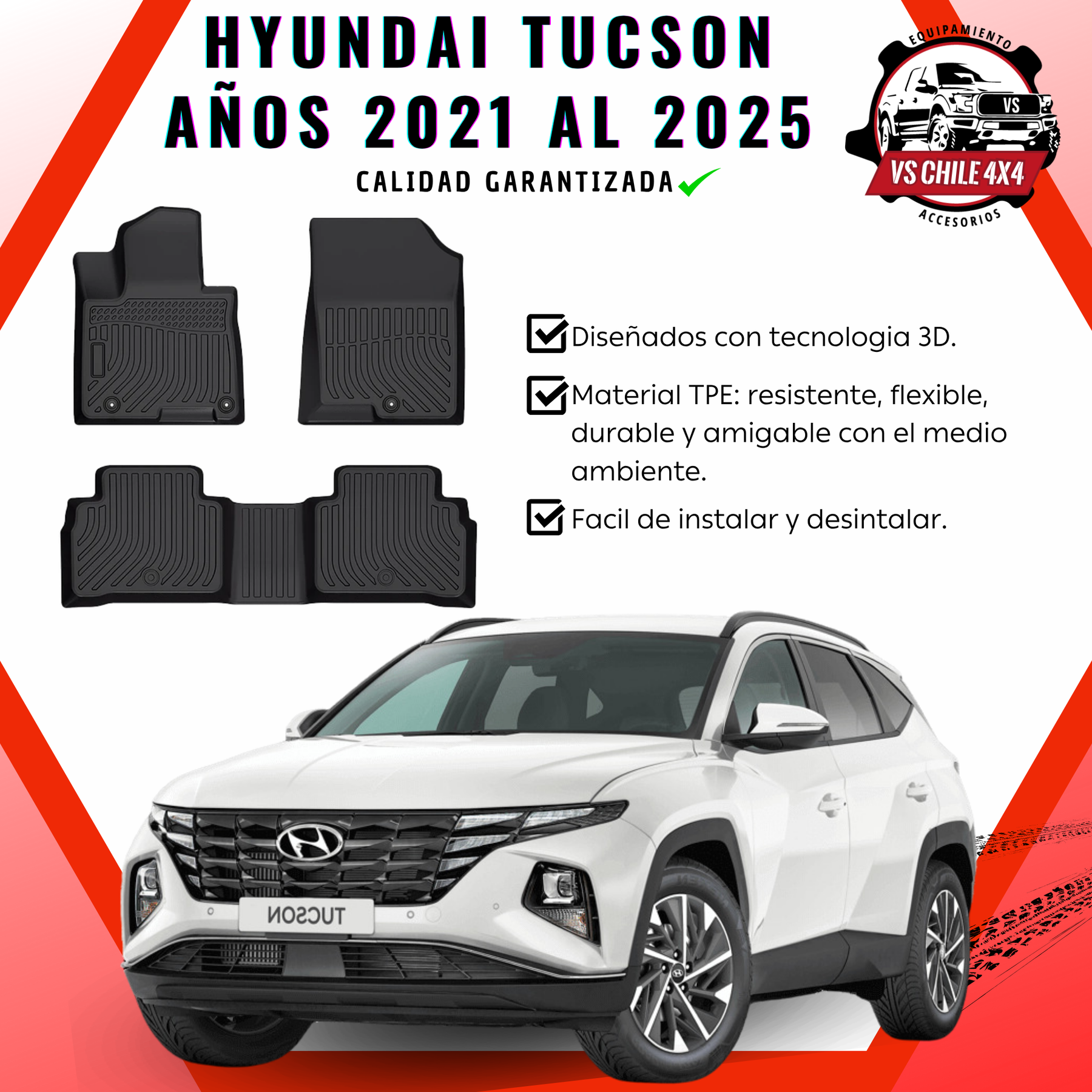 Pisos Calce Perfecto Hyundai Tucson 2021 al 2025