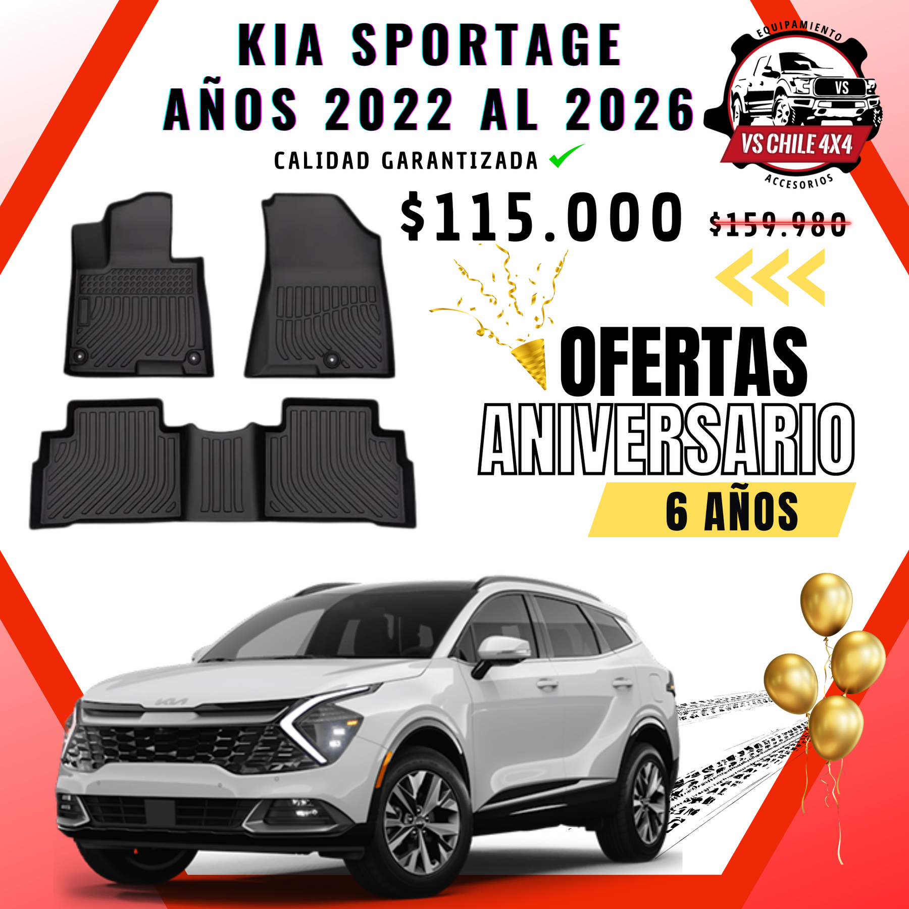 Pisos Calce Perfecto Kia Sportage (2022 - 2026)