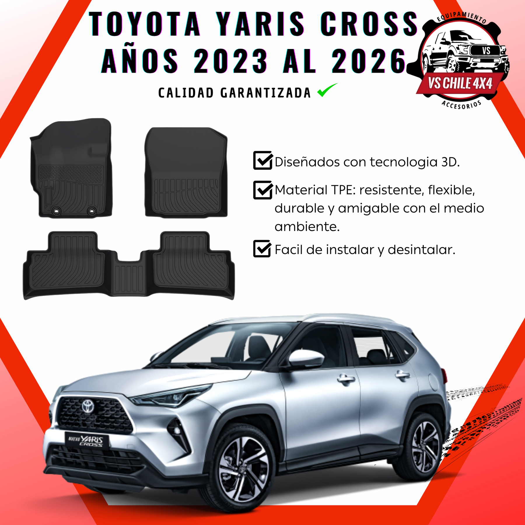 Pisos Calce Perfecto Toyota Yaris Cross (2023 - 2026)