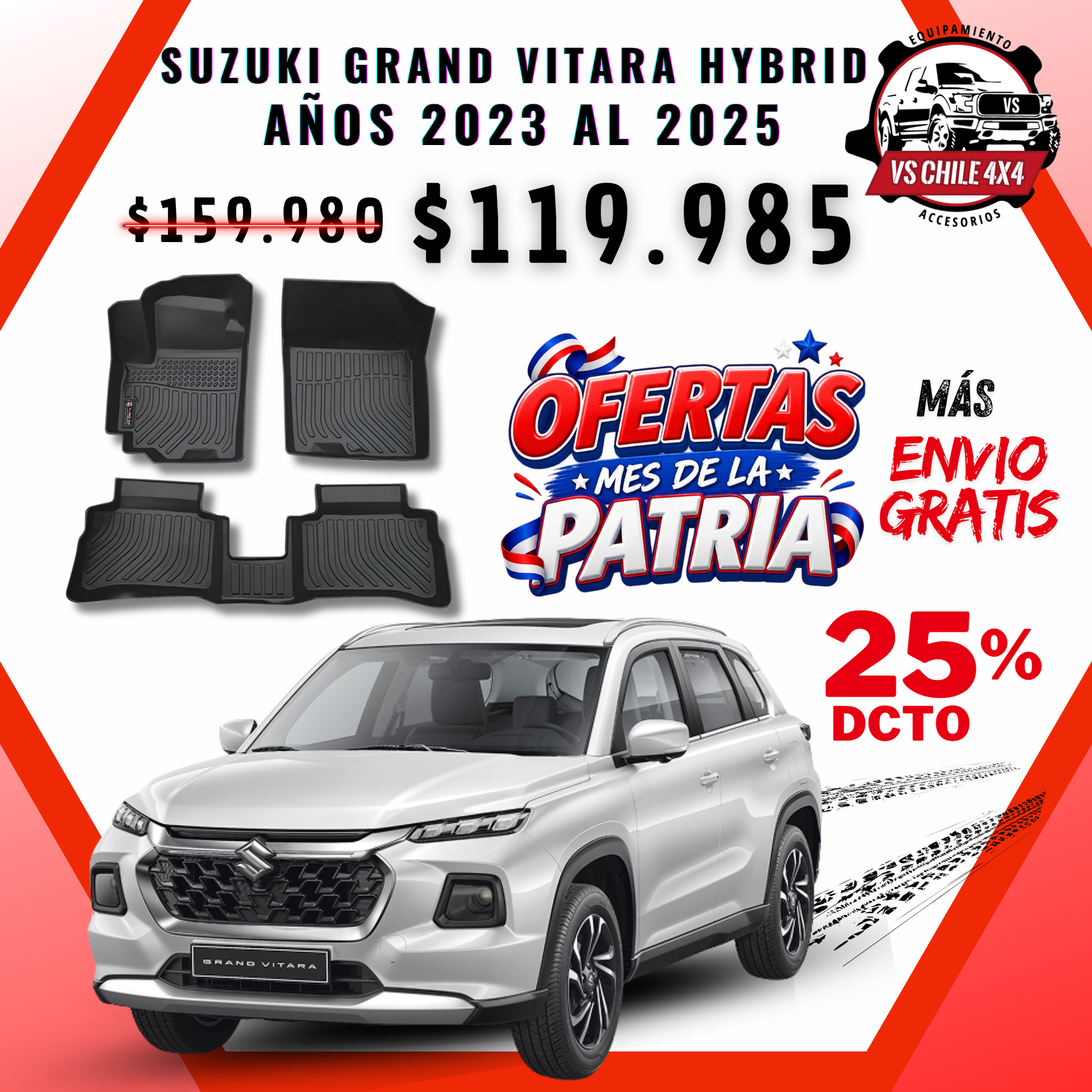 Pisos Calce Perfecto Suzuki Grand Vitara Hibrido (2023 - 2025)