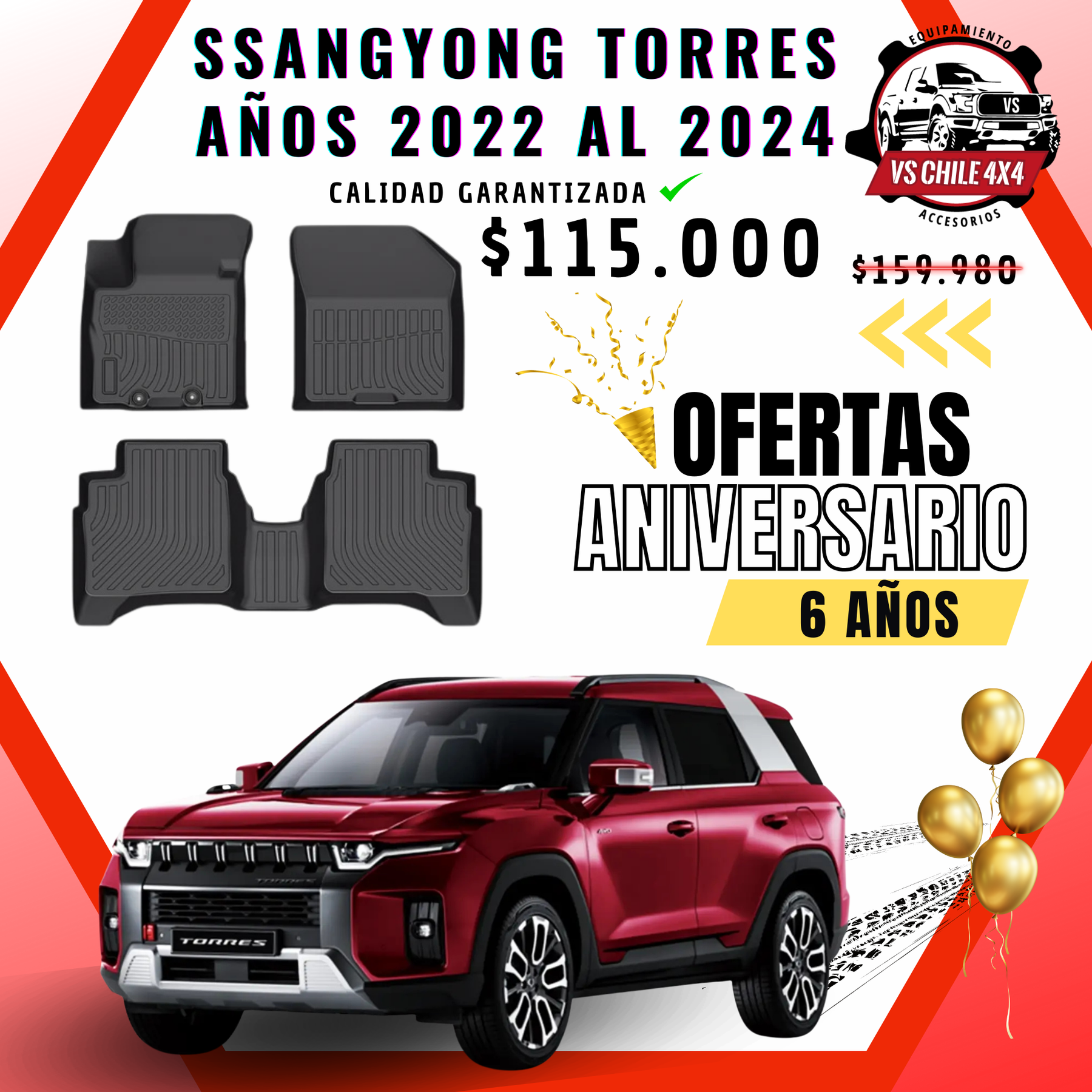 Pisos Calce Perfecto Ssangyong Torres (2022 - 2024)