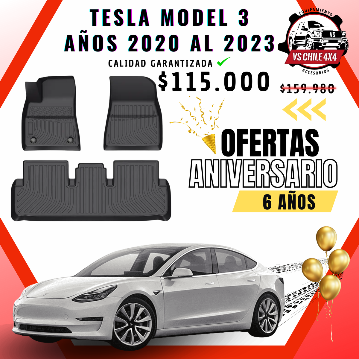 Pisos Calce Perfecto Tesla Model 3 (2020 - 2023)