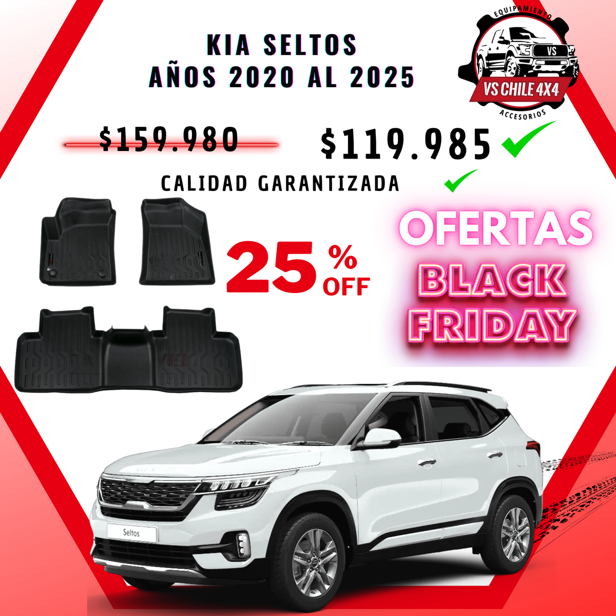 Pisos Calce Perfecto Kia Seltos (2020 - 2025)