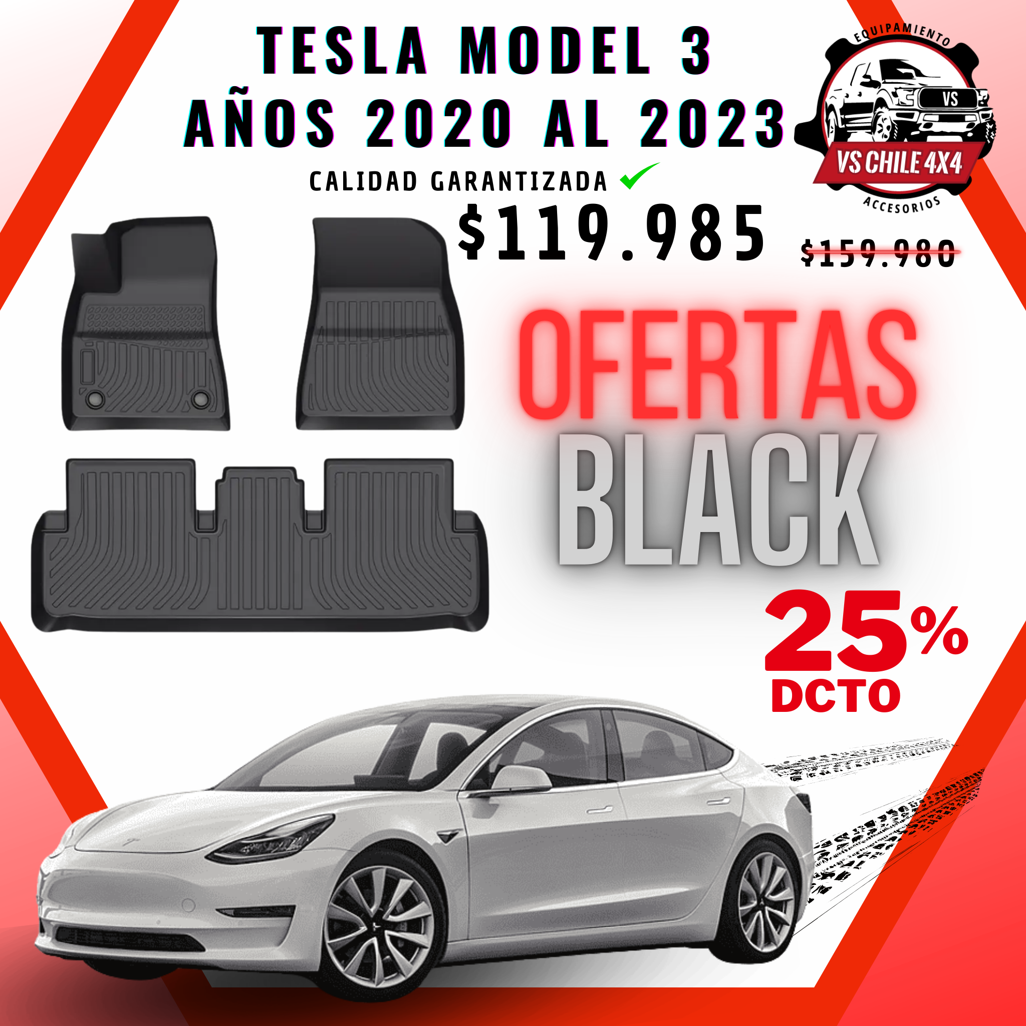 Pisos Calce Perfecto Tesla Model 3 (2020 - 2023)