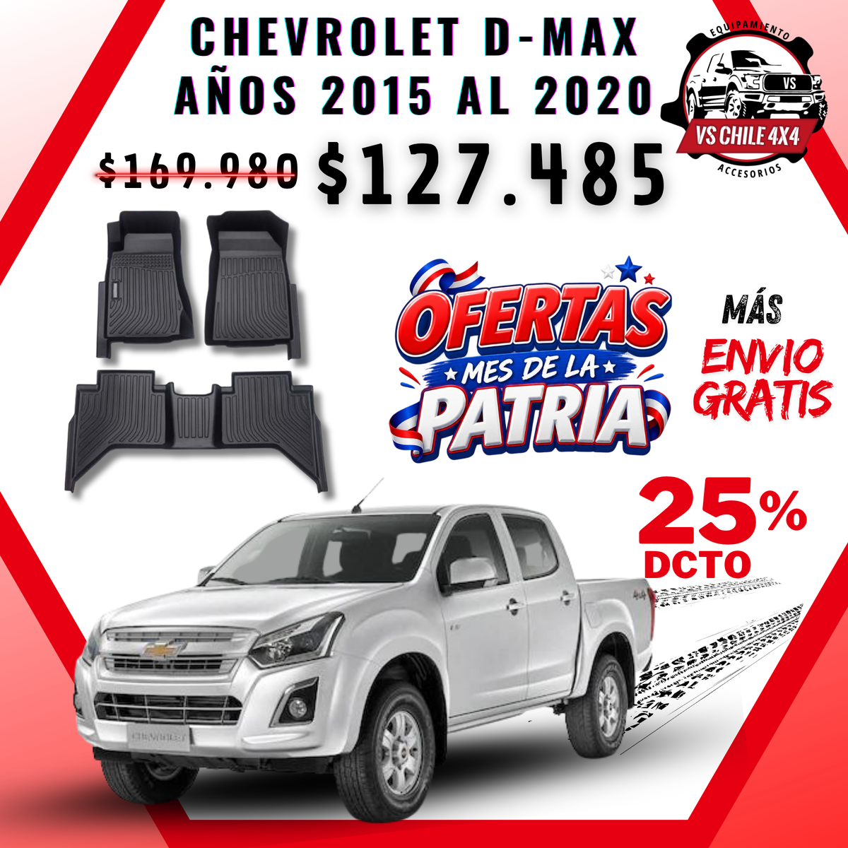 Pisos Calce Perfecto Chevrolet Dmax 2015 - 2020