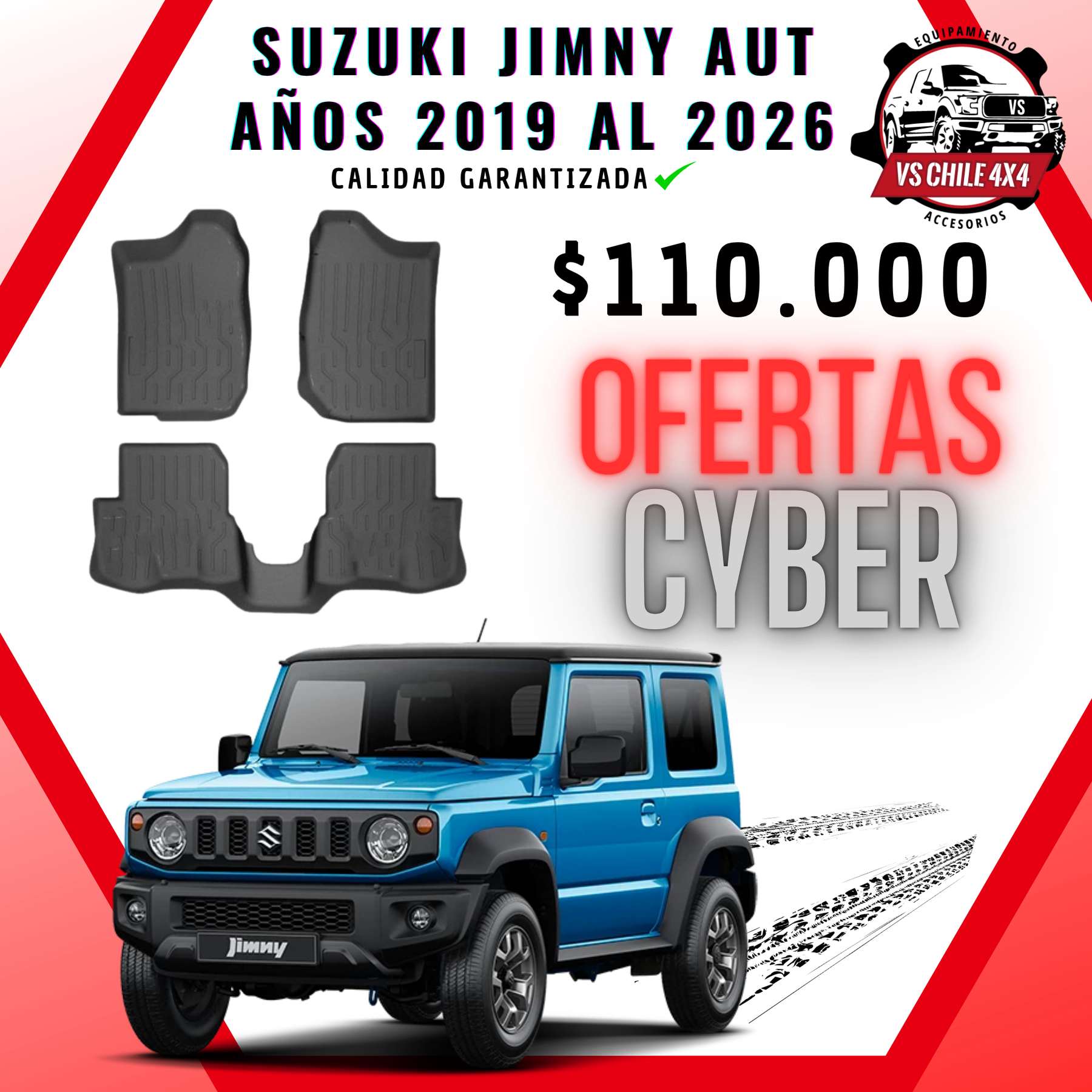 Pisos Calce Perfecto Suzuki Jimny Automatico 3 Puertas 2019 al 2026