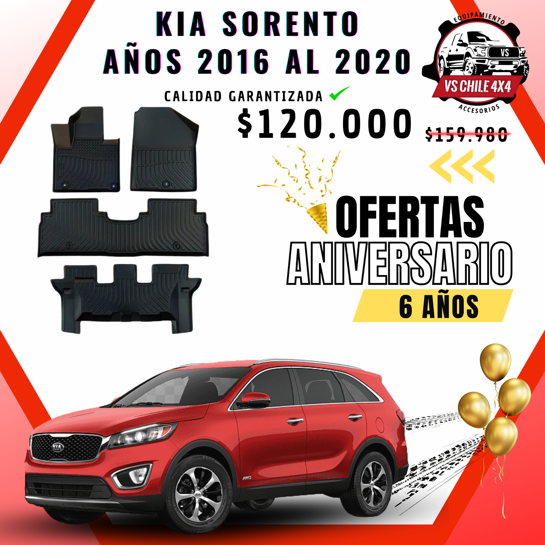 Pisos Calce Perfecto Kia Sorento (2016 - 2020)