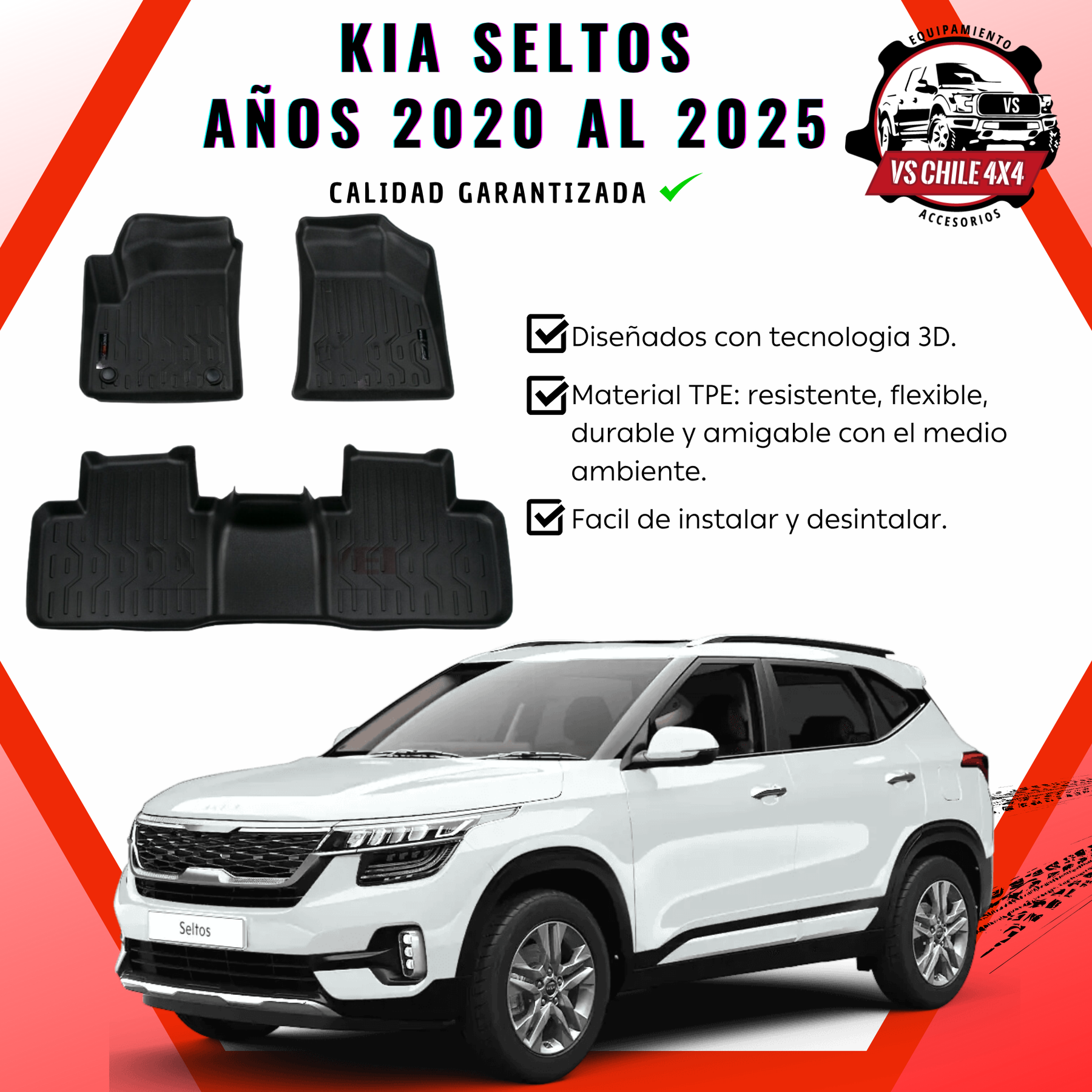 Pisos Calce Perfecto Kia Seltos (2020 - 2025)