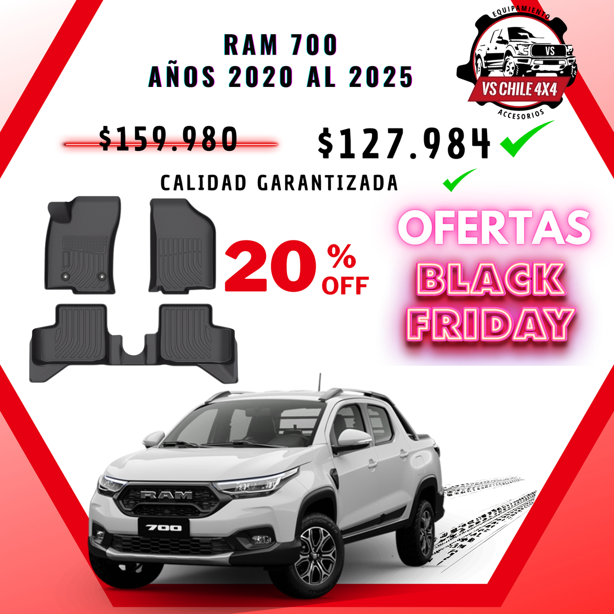 Pisos Calce Perfecto RAM 700 años 2020 al 2025