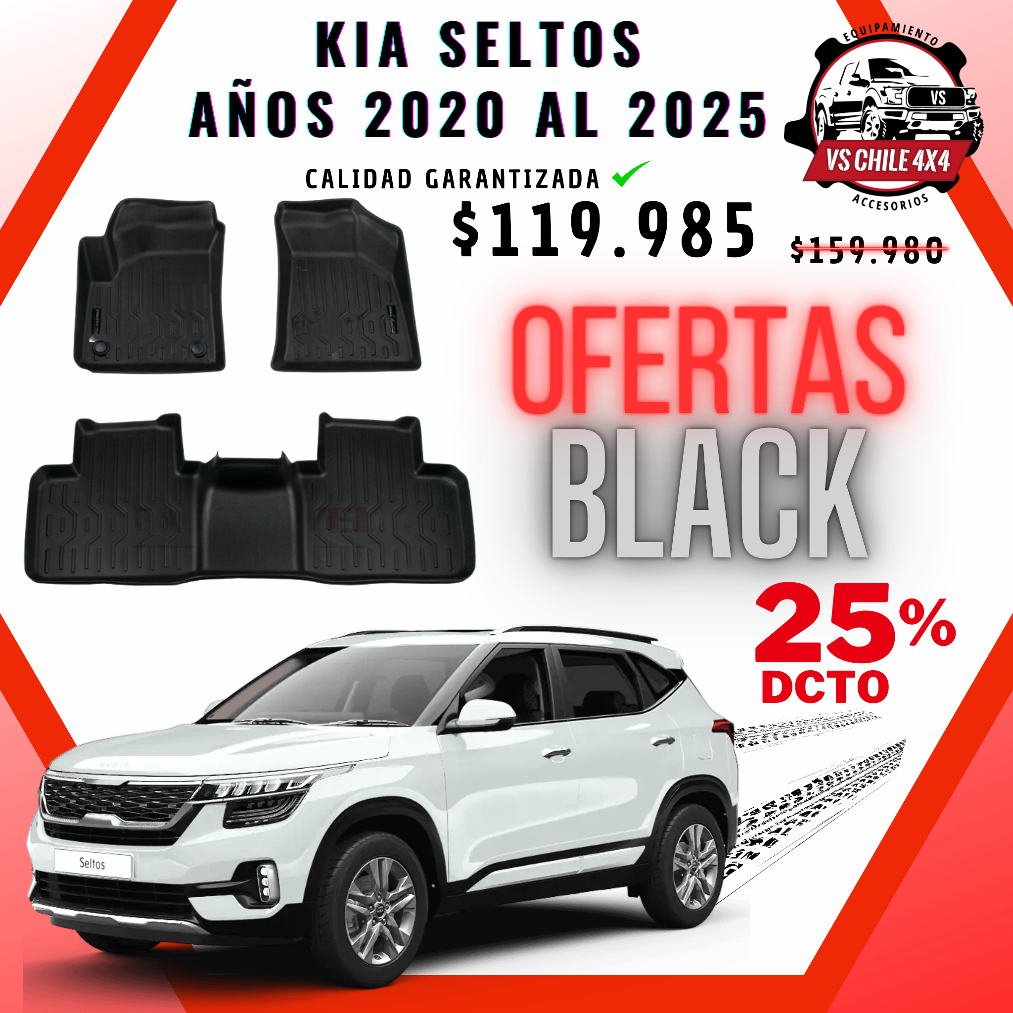 Pisos Calce Perfecto Kia Seltos (2020 - 2025)