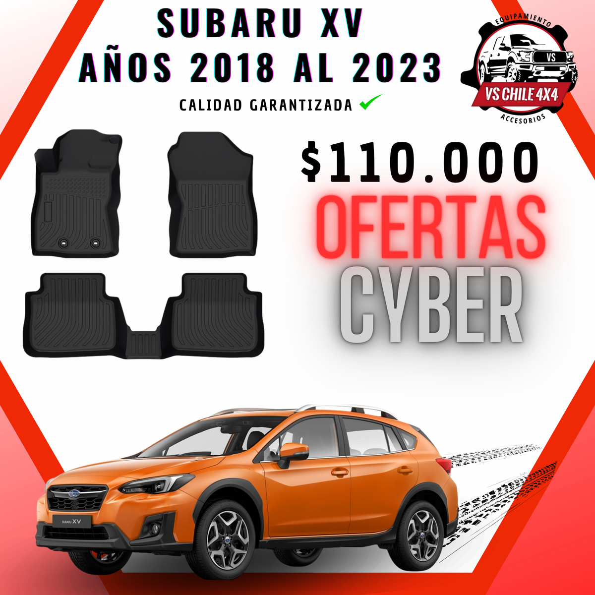 Pisos Calce Perfecto Subaru XV (2018 al 2023)