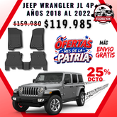 Pisos Calce Perfecto JEEP Wrangler JL años 2018 al 2022