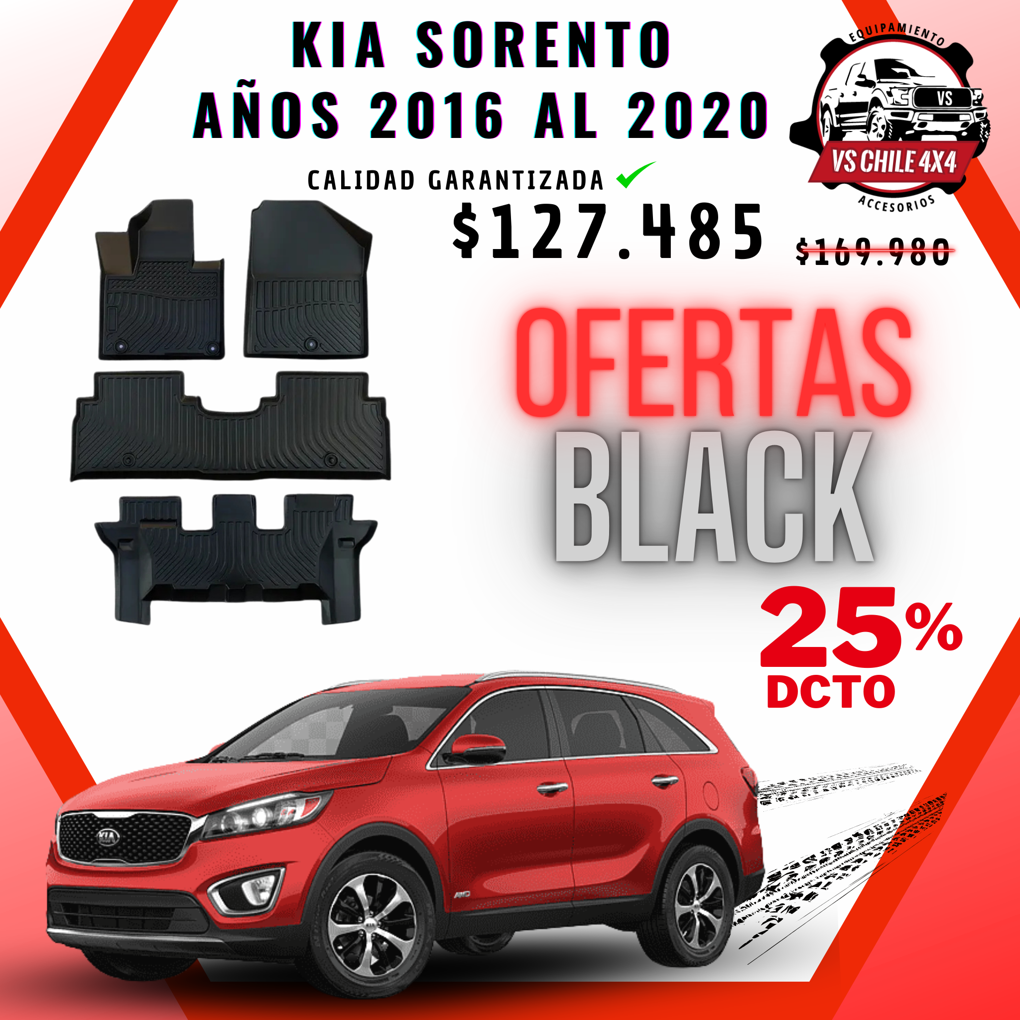 Pisos Calce Perfecto Kia Sorento (2016 - 2020)