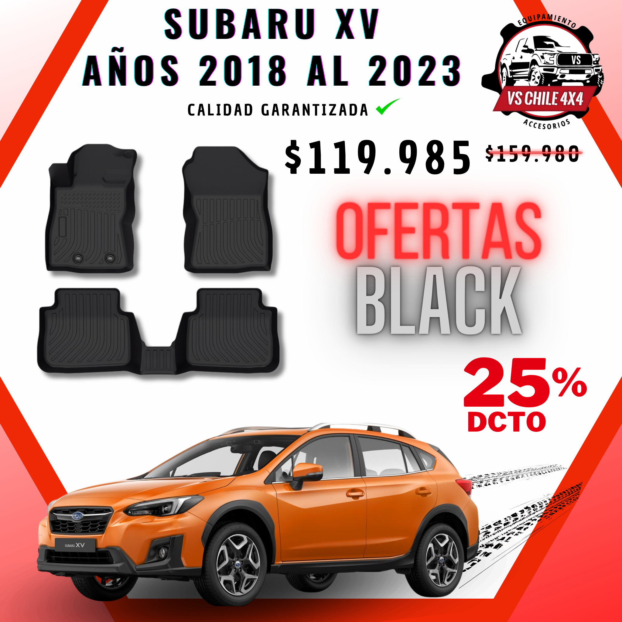 Pisos Calce Perfecto Subaru XV (2018 al 2023)