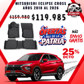 Pisos de Calce Perfecto Mitsubishi Eclipse Cross (2018–2026) — TPE 3D Premium