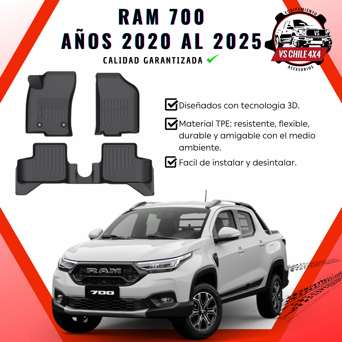 Pisos Calce Perfecto RAM 700 años 2020 al 2025