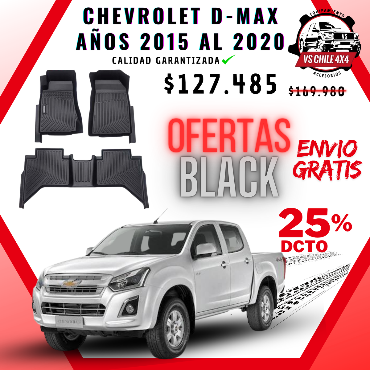 Pisos Calce Perfecto Chevrolet Dmax 2015 - 2020