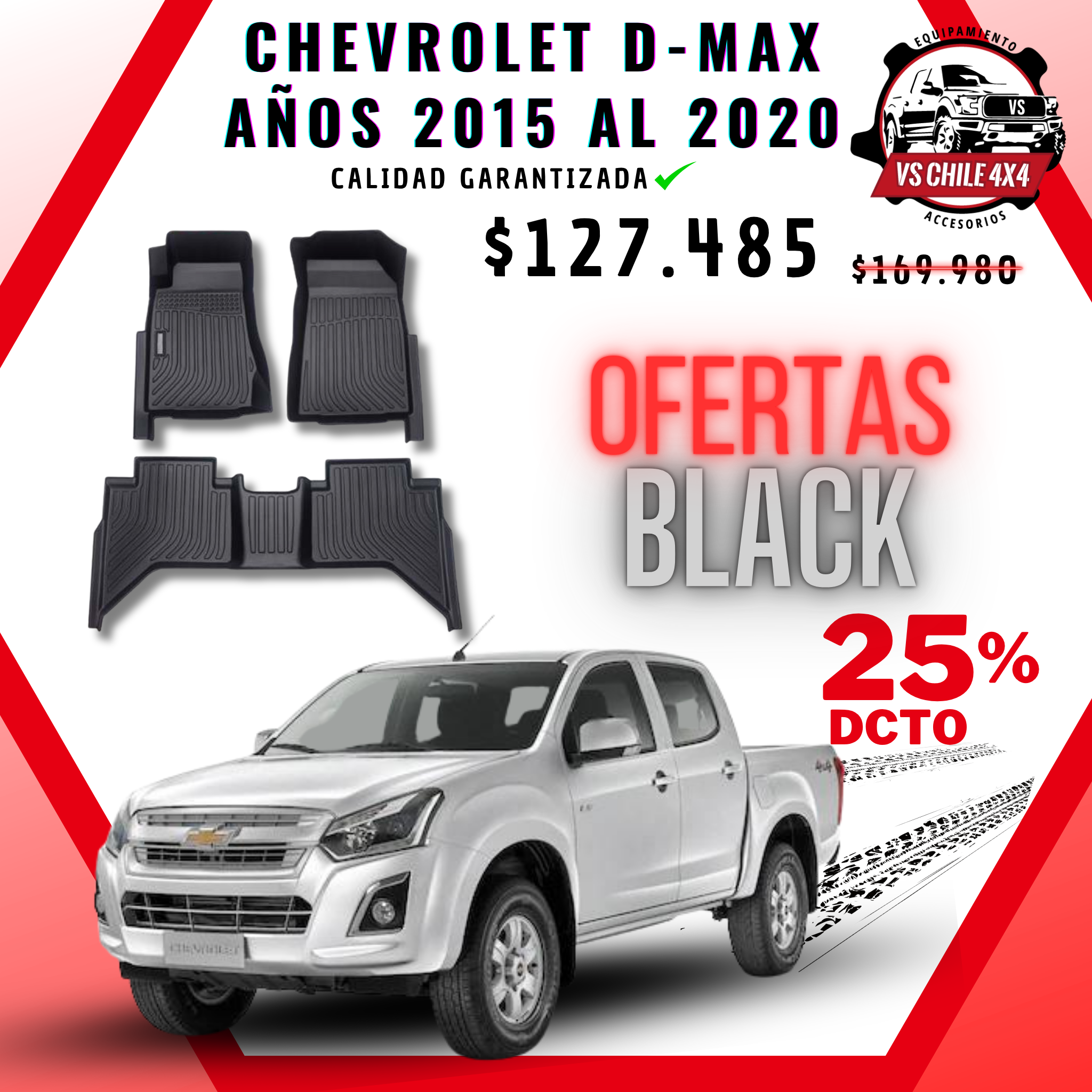 Pisos Calce Perfecto Chevrolet Dmax 2015 - 2020