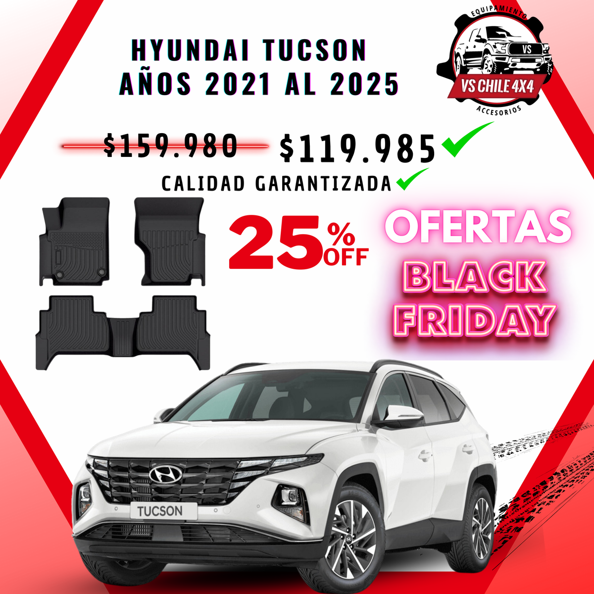 Pisos Calce Perfecto Hyundai Tucson 2021 al 2025