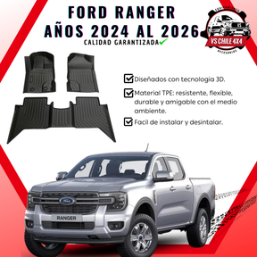 Pisos Calce Perfecto Ford Ranger T9 (2024 - 2026)
