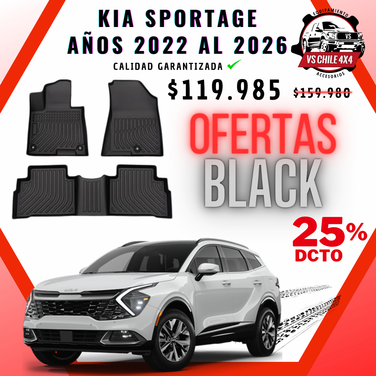 Pisos Calce Perfecto Kia Sportage (2022 - 2026)