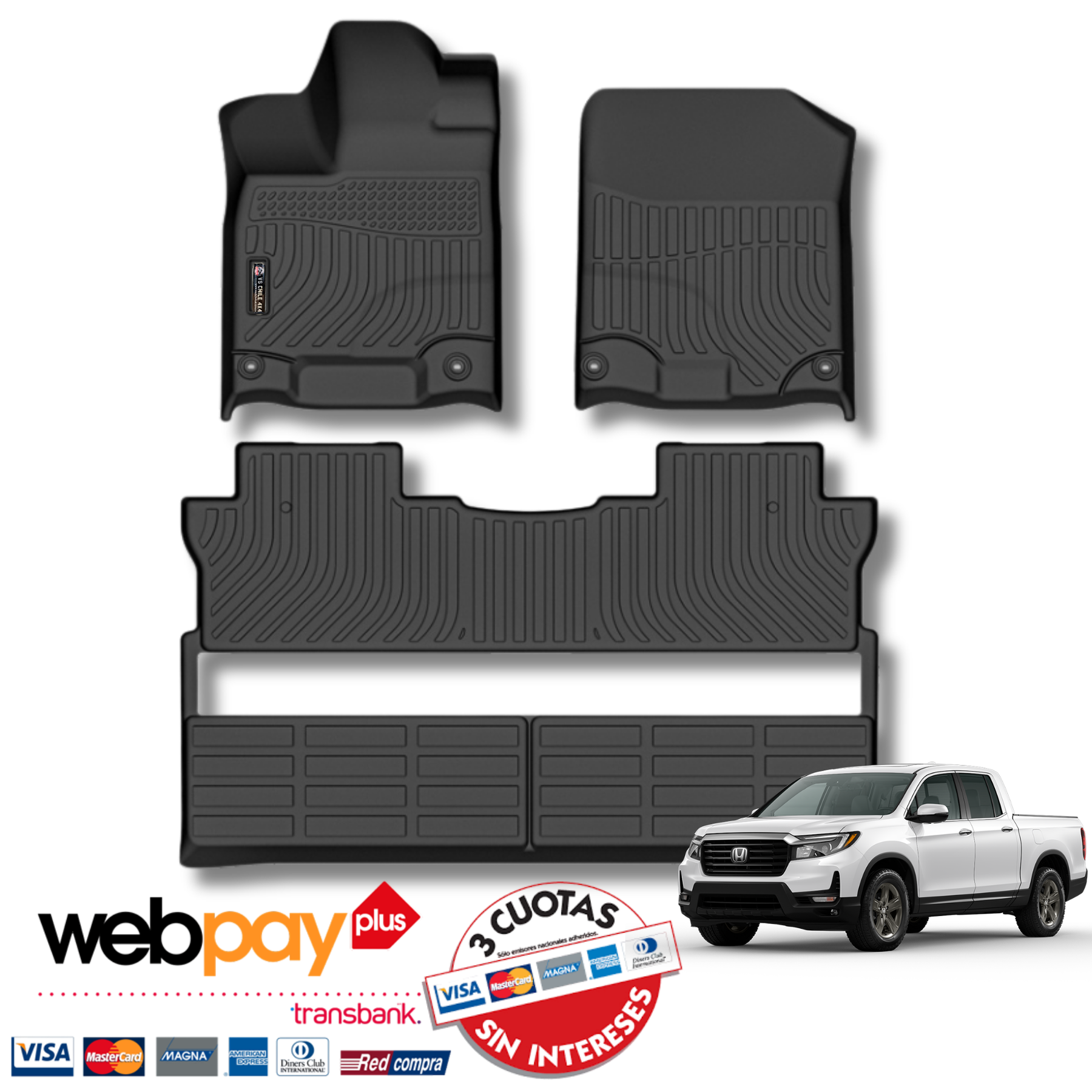 Pisos Calce Perfecto Honda Ridgeline (2017 - 2025)