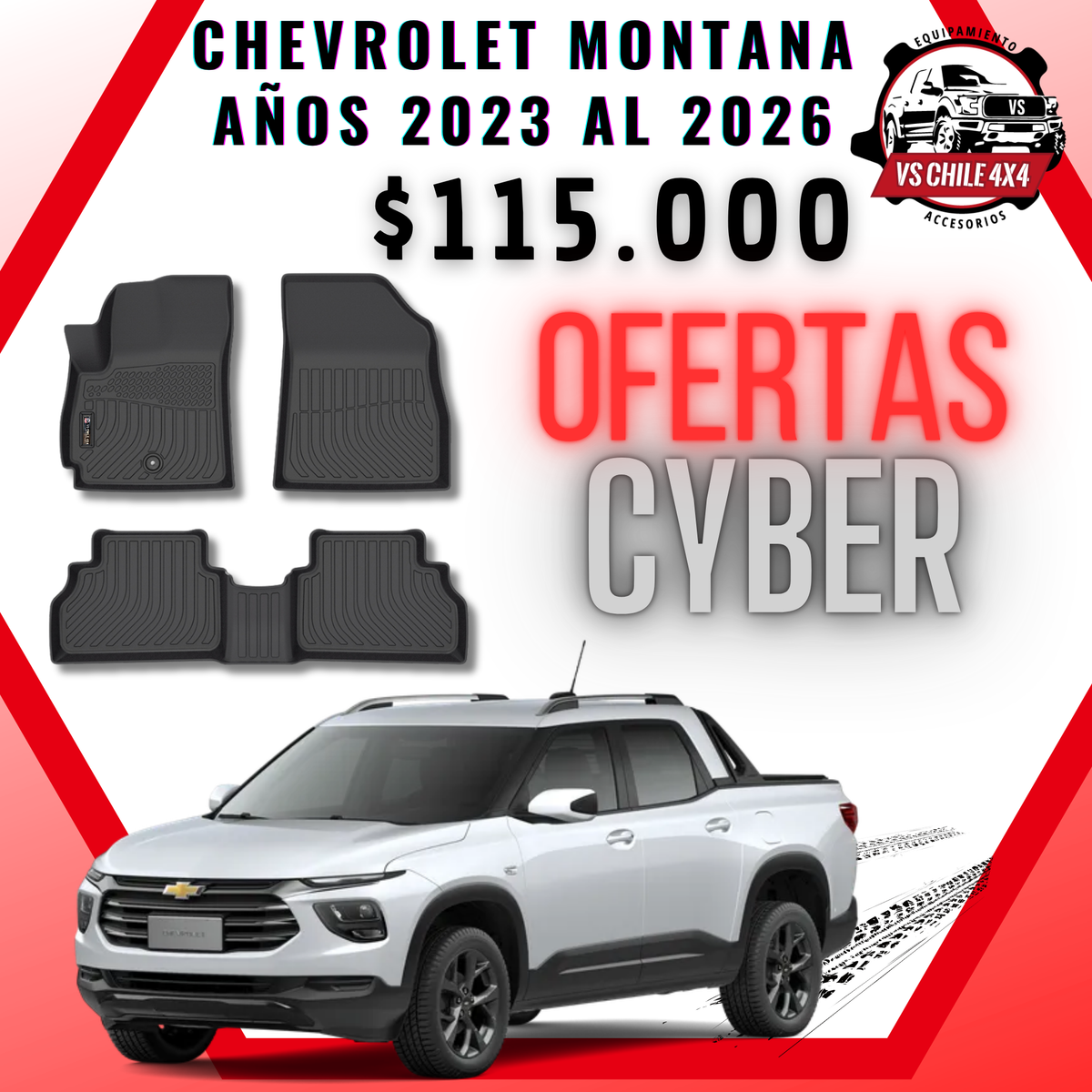 Pisos Calce Perfecto Chevrolet Montana Doble Cabina (2023 - 2026)