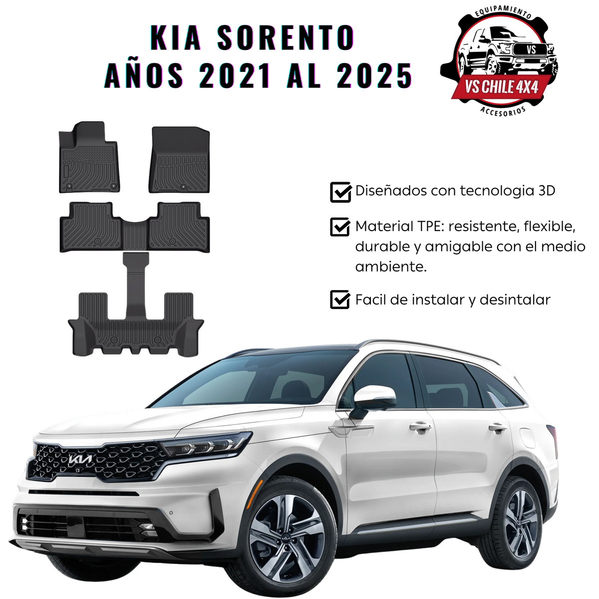 Pisos Calce Perfecto Kia Sorento 2021-2025