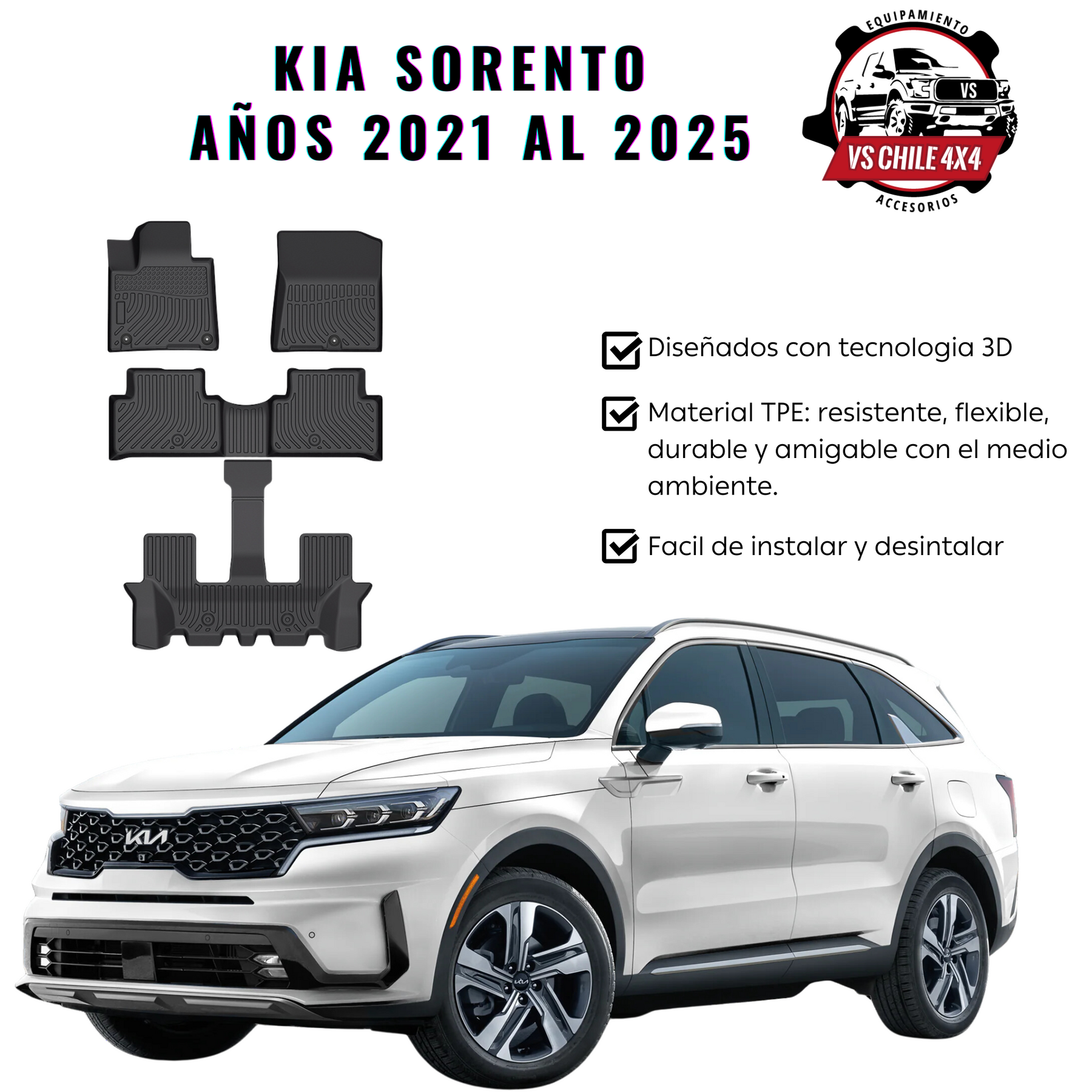 Pisos Calce Perfecto Kia Sorento 2021-2025