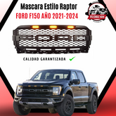 Máscara Estilo Raptor Exclusiva para FORD F150 años 2021 al 2024 Transforma tu Camioneta!