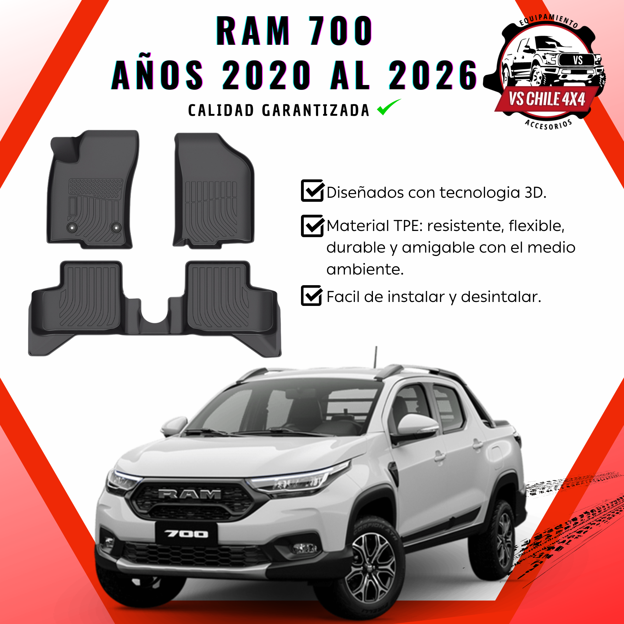 Pisos Calce Perfecto RAM 700 años 2020 al 2026