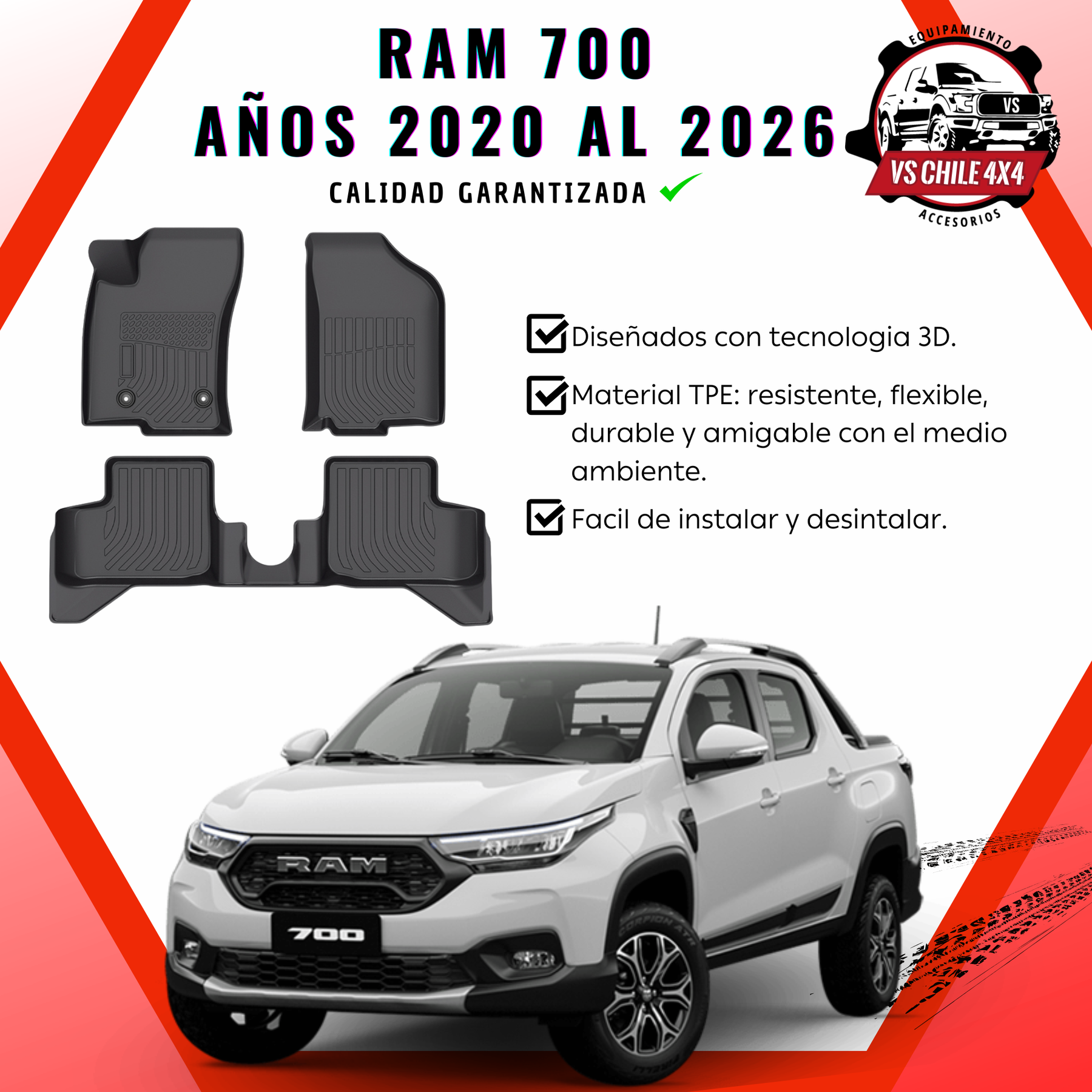 Pisos Calce Perfecto RAM 700 años 2020 al 2026