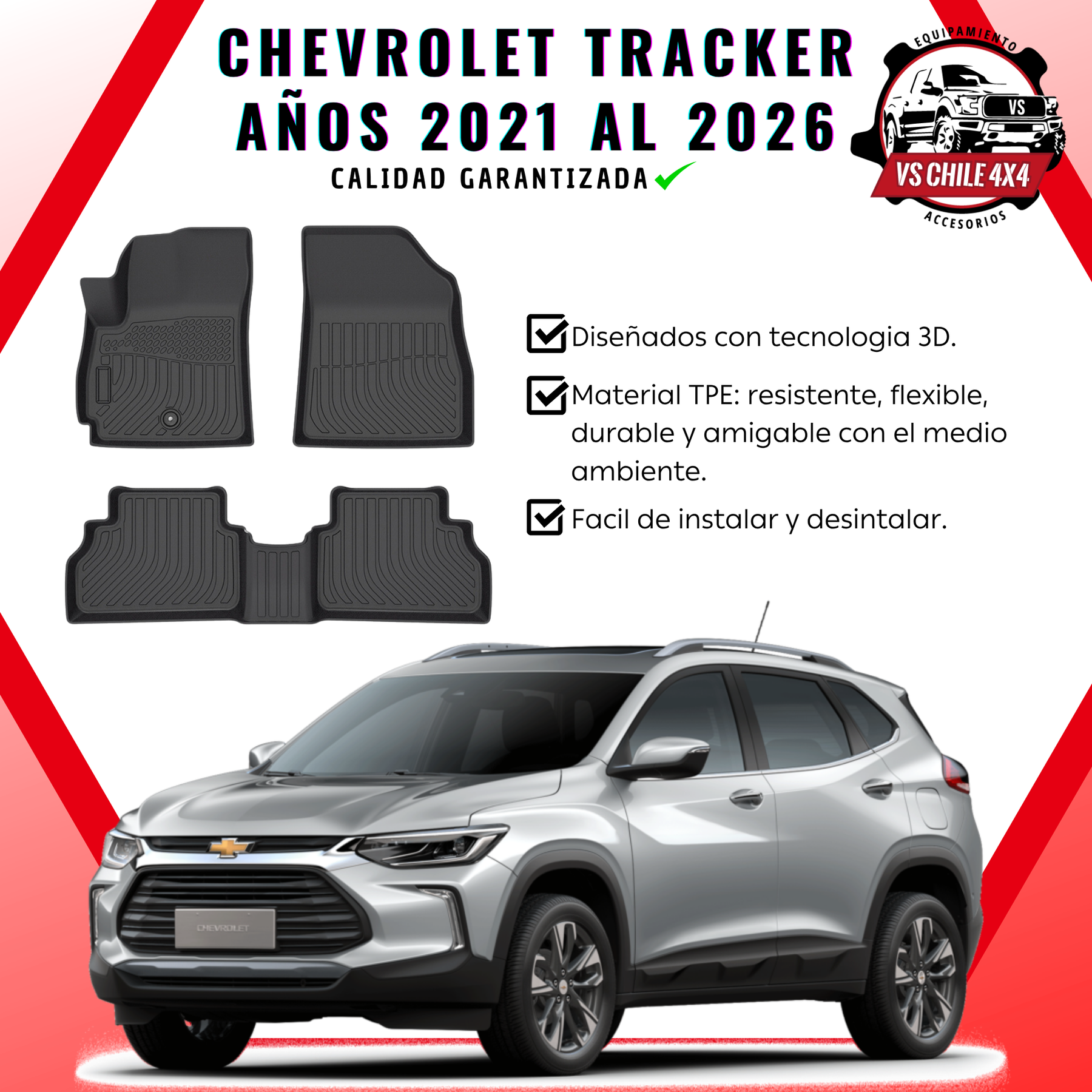 Pisos Calce Perfecto Chevrolet Tracker (2021 - 2026)