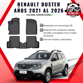 Pisos de Calce Perfecto Renault Duster (2021–2026) — TPE Premium 3D