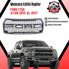 Máscara Estilo Raptor Exclusiva para FORD F150 años 2015 al 2017 Transforma tu Camioneta!