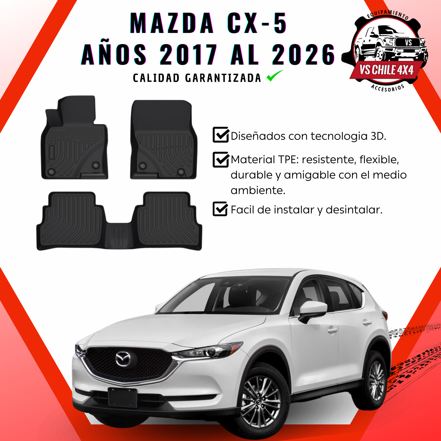 Pisos Calce Perfecto Mazda CX-5 / CX5 (2017 - 2026)