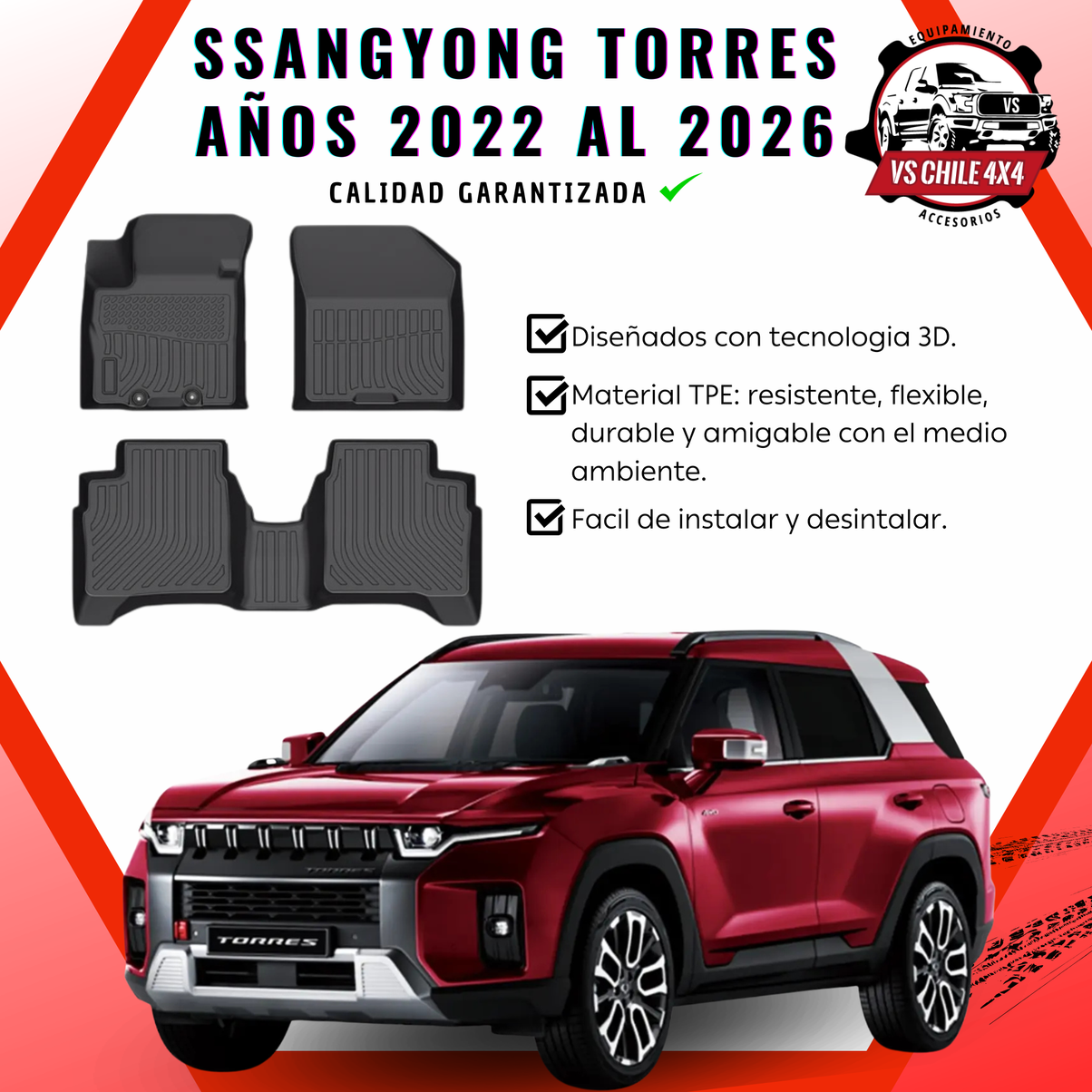 Pisos Calce Perfecto Ssangyong Torres (2022 - 2026)