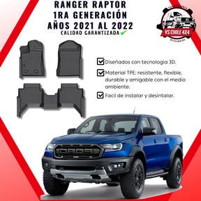 Pisos Calce Perfecto Ford Ranger Raptor 1ra Generacion