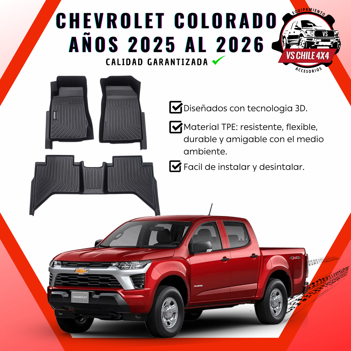 Pisos Calce Perfecto CHEVROLET COLORADO (2025 al 2026)