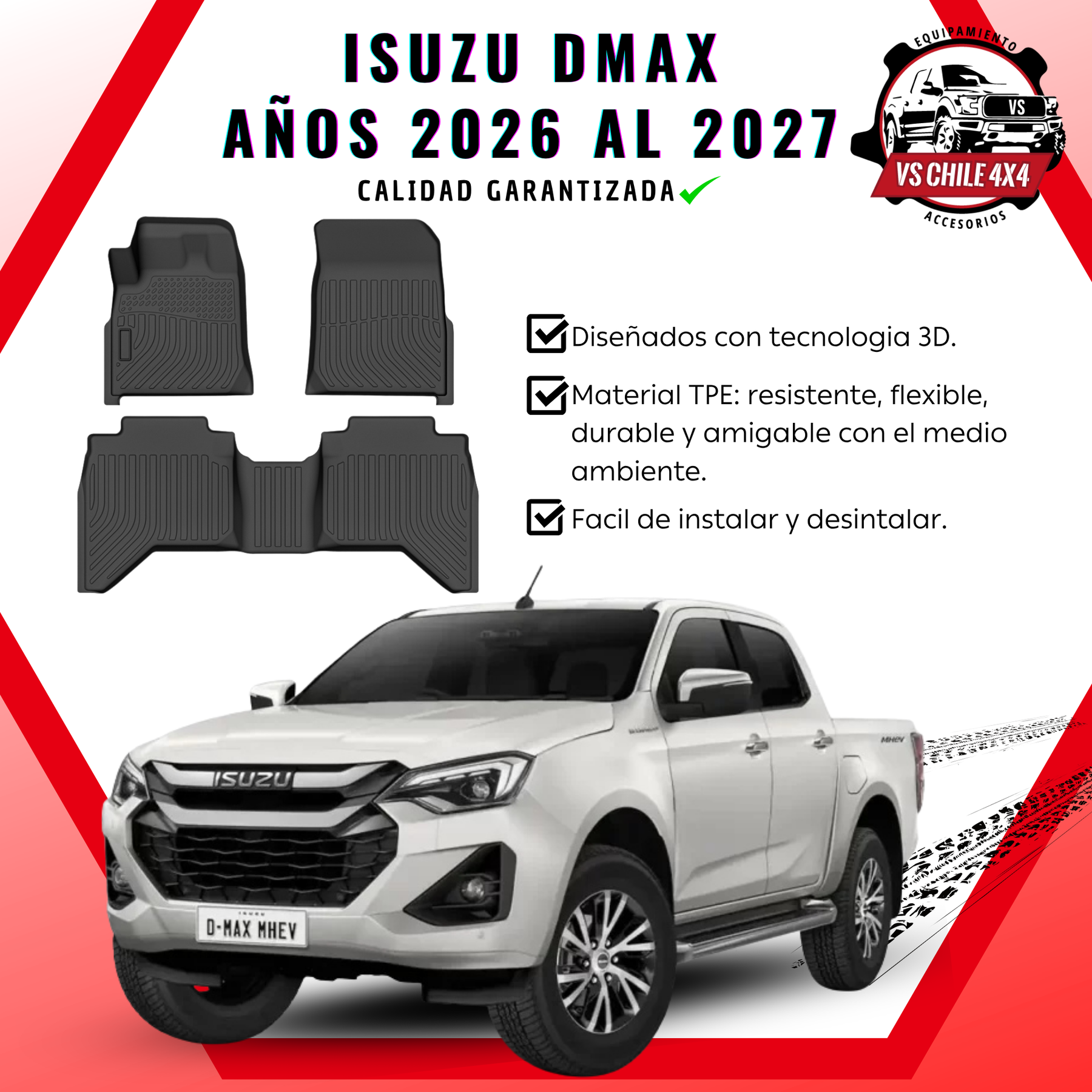 Pisos Calce Perfecto Isuzu DMAX (2026 - 2027)