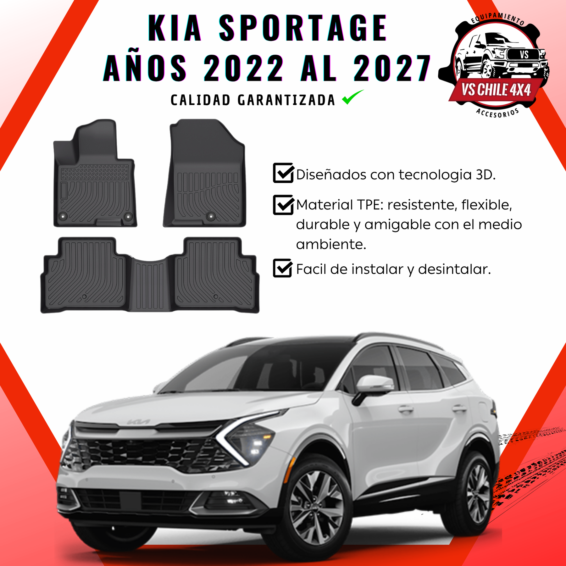 Pisos Calce Perfecto Kia Sportage (2022 - 2027)