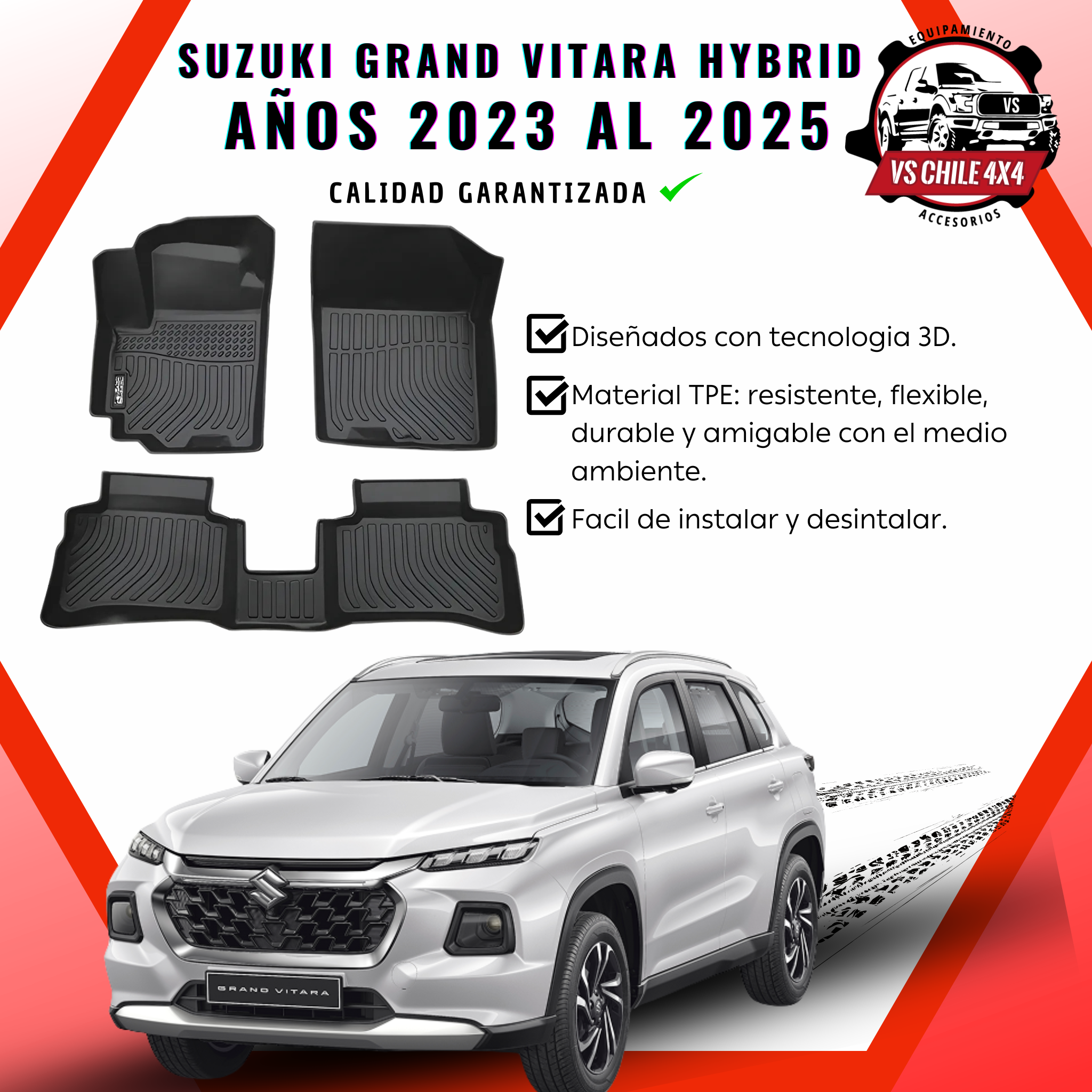 Pisos Calce Perfecto Suzuki Grand Vitara Hibrido (2023 - 2025)