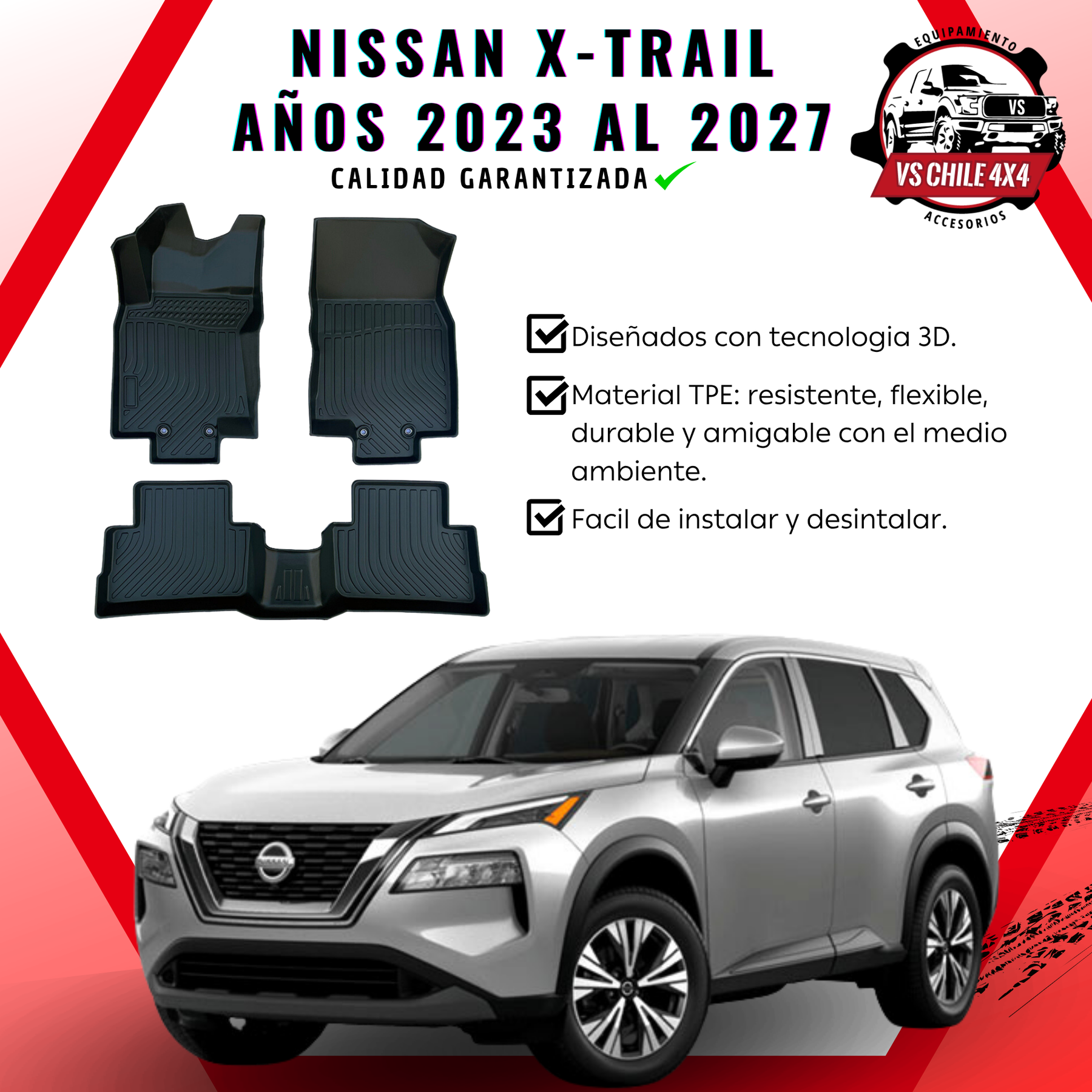 Pisos Calce Perfecto Nissan Xtrail X-trail 2023 al 2027